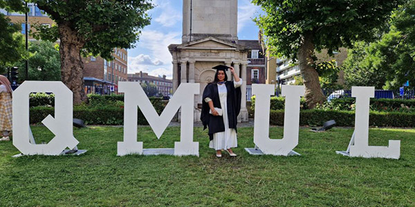 Latifa's Graduation at Queen Mary University of London