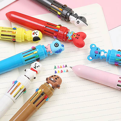 multicoloured cartoon pens